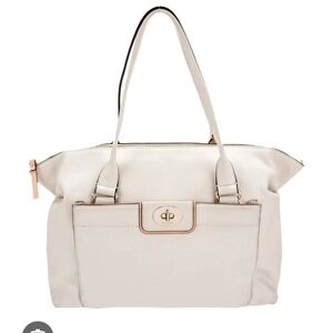 Kate Spade Hampton Road Janie Bag White Leather Satchel Shoulder Bag